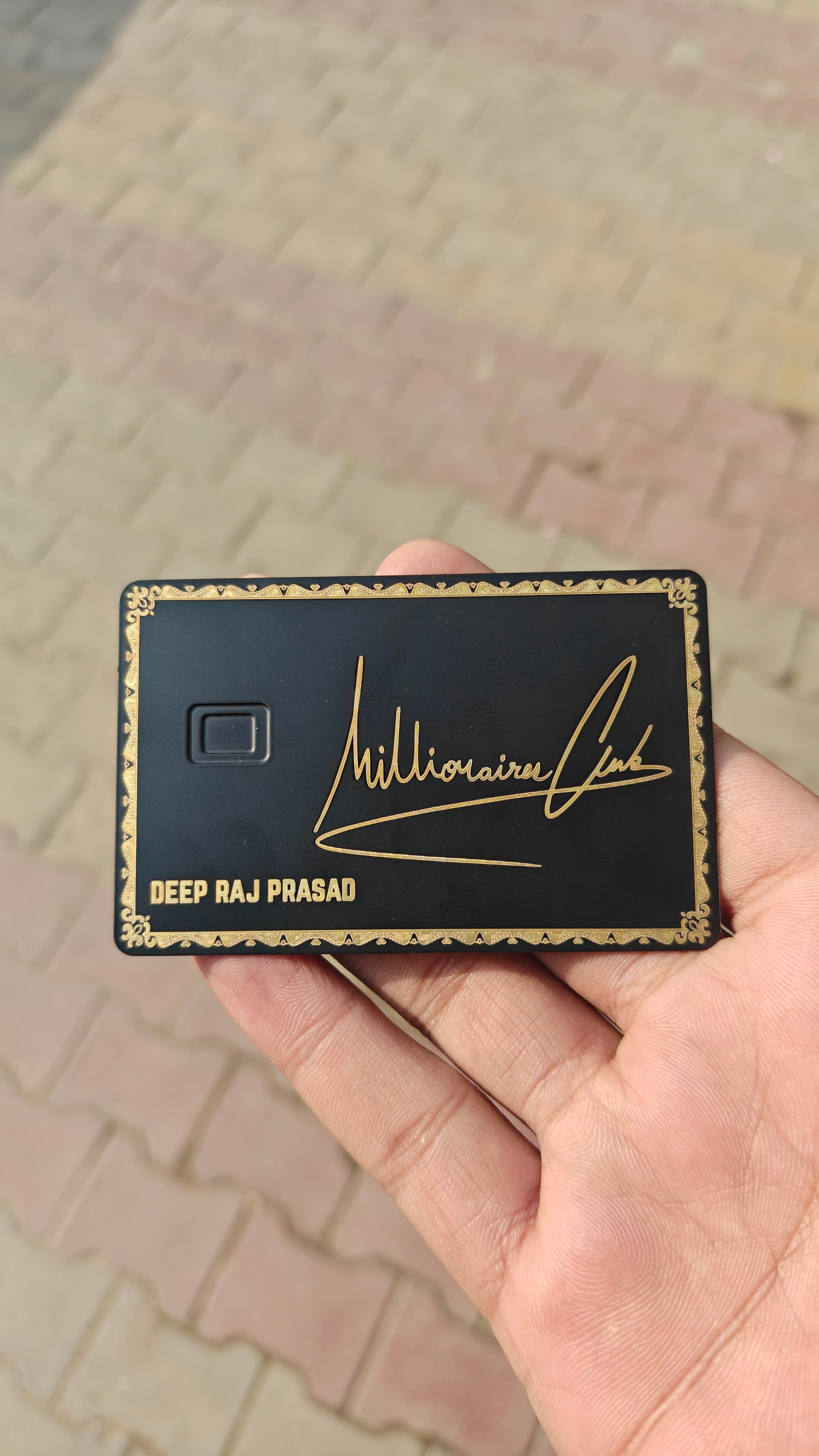 Metal Card Real Life Shot