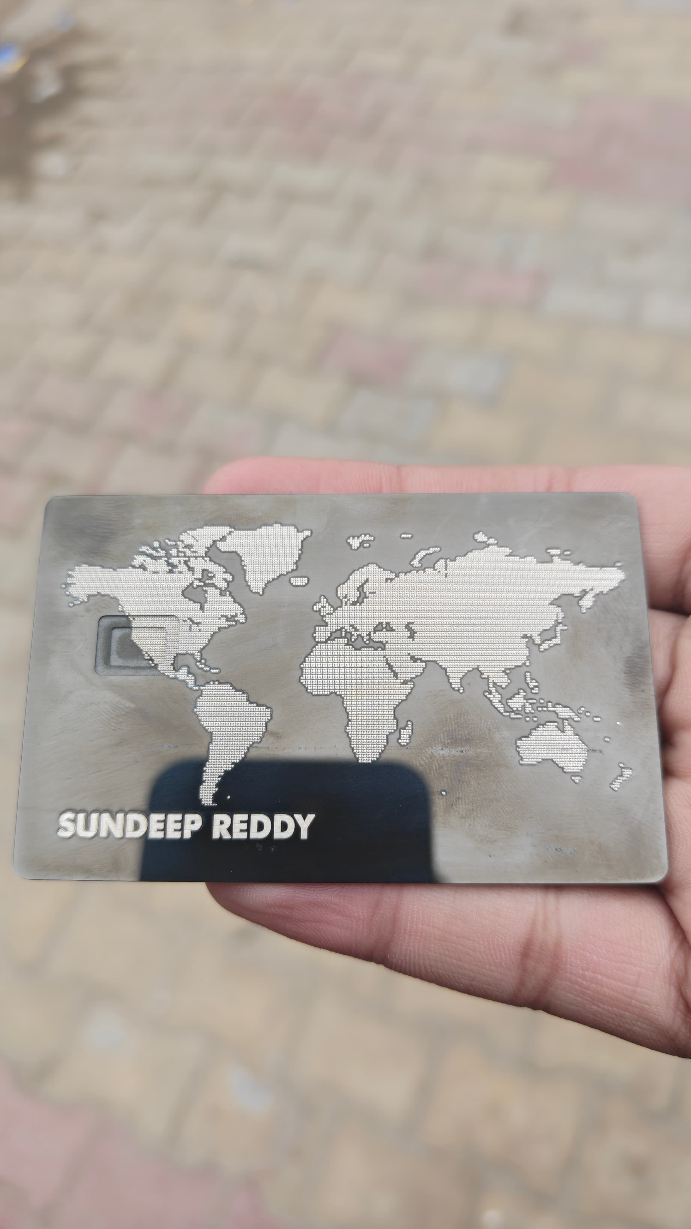 Metal Card Real Life Shot