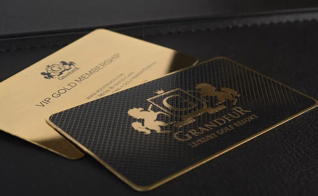 Elegant metal membership card design